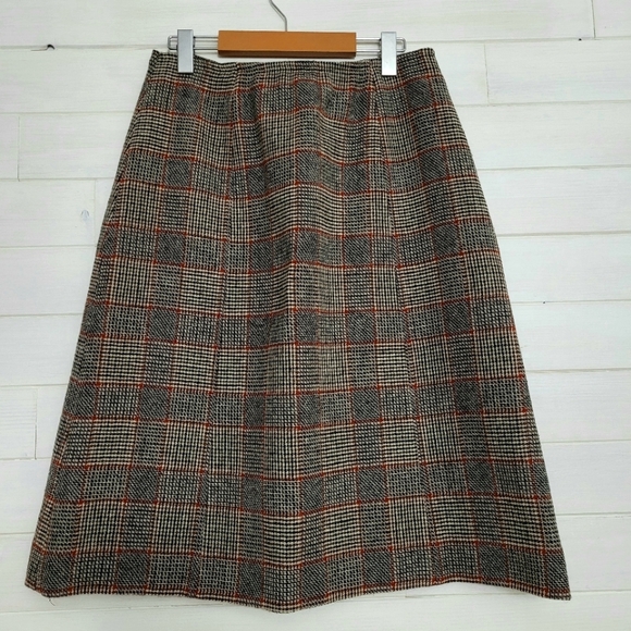 Pendelton Houndstooth skirt 100% pure wool - Picture 4 of 11
